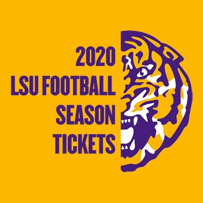 2020 LSU Tigers Football Season Tickets (Includes Tickets To All Regular Season Home Games) at LSU Tiger Stadium